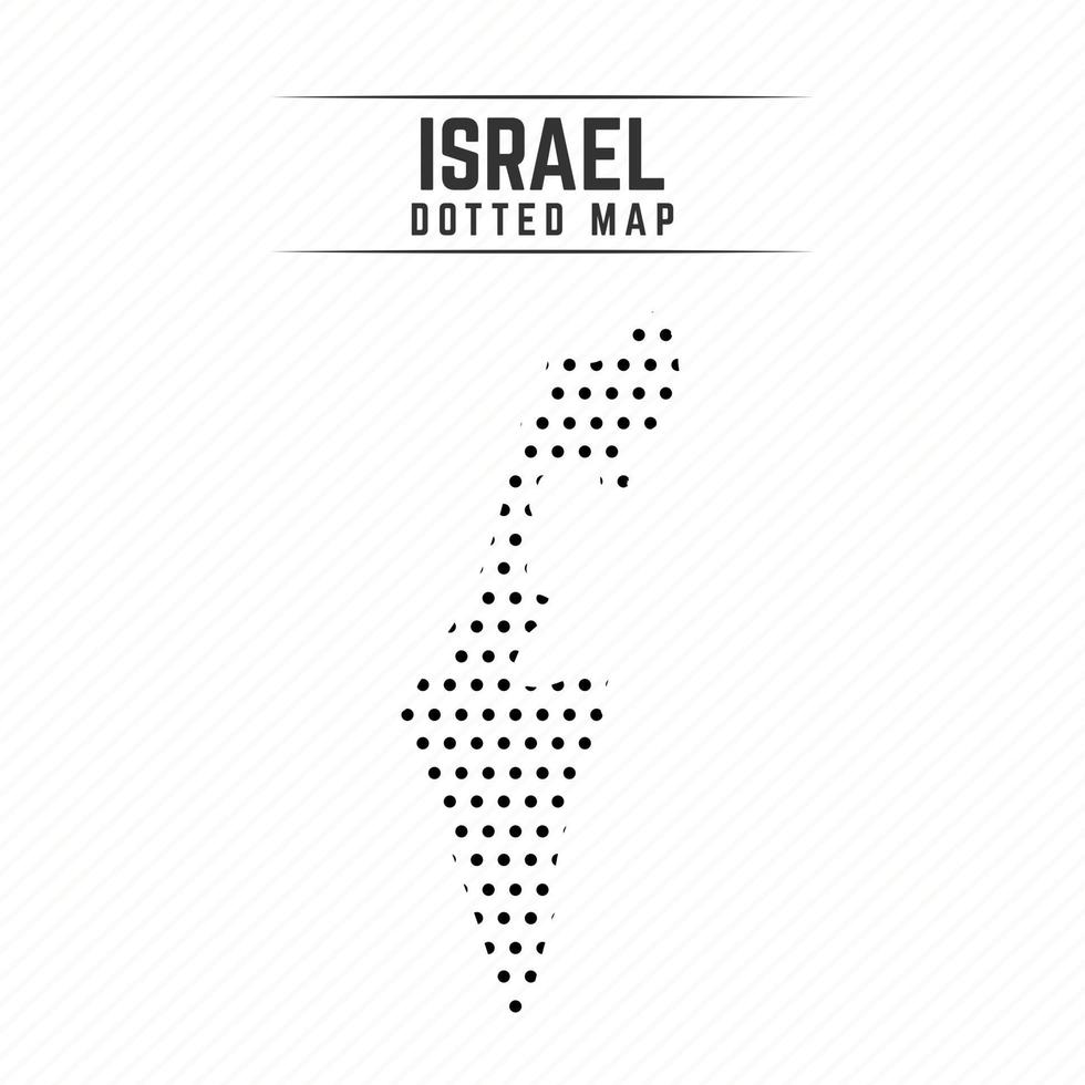 mapa pontilhado de israel vetor