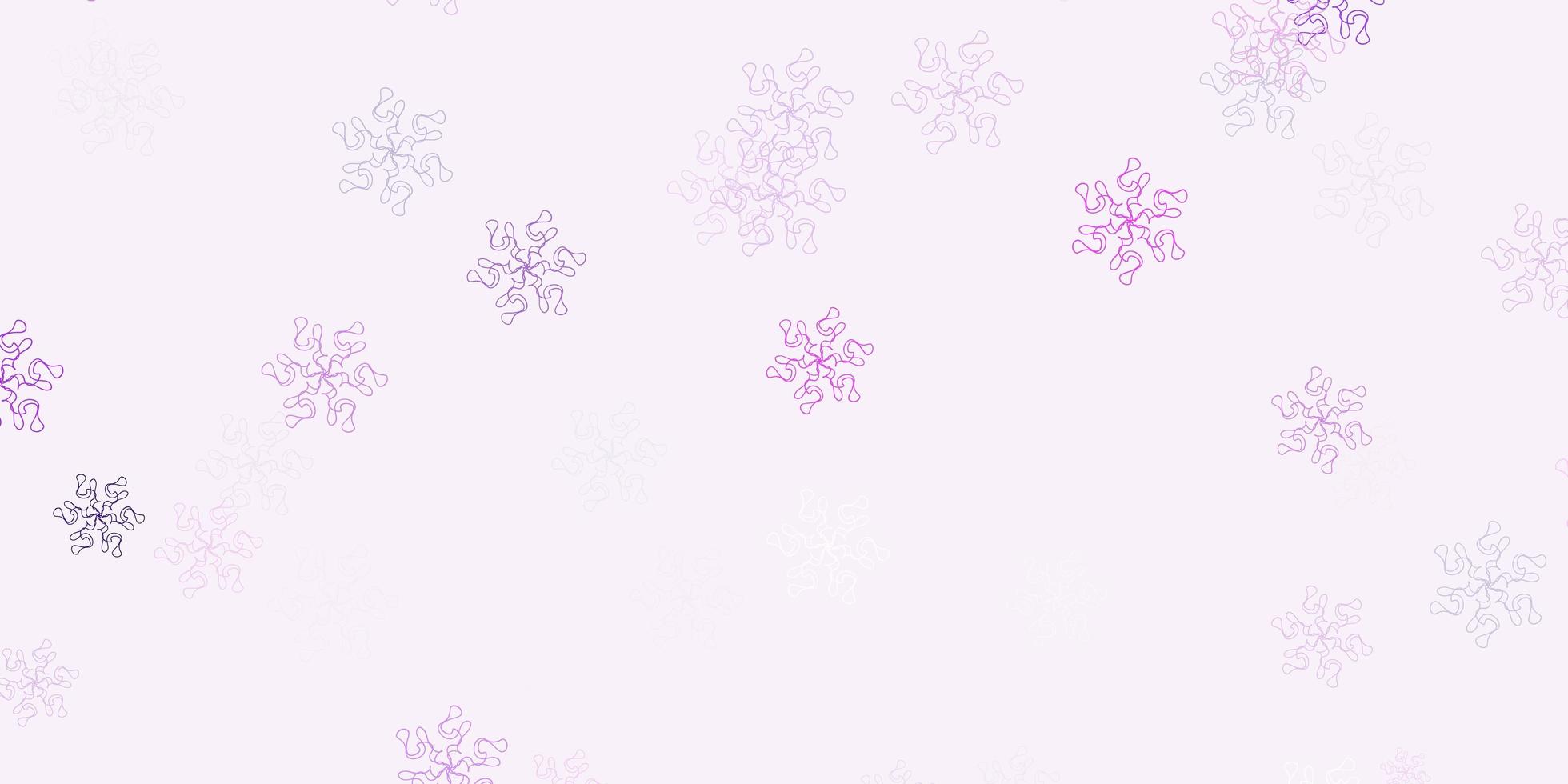 pano de fundo natural de vetor roxo claro com flores