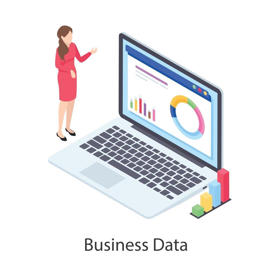 análise de dados de negócios vetor
