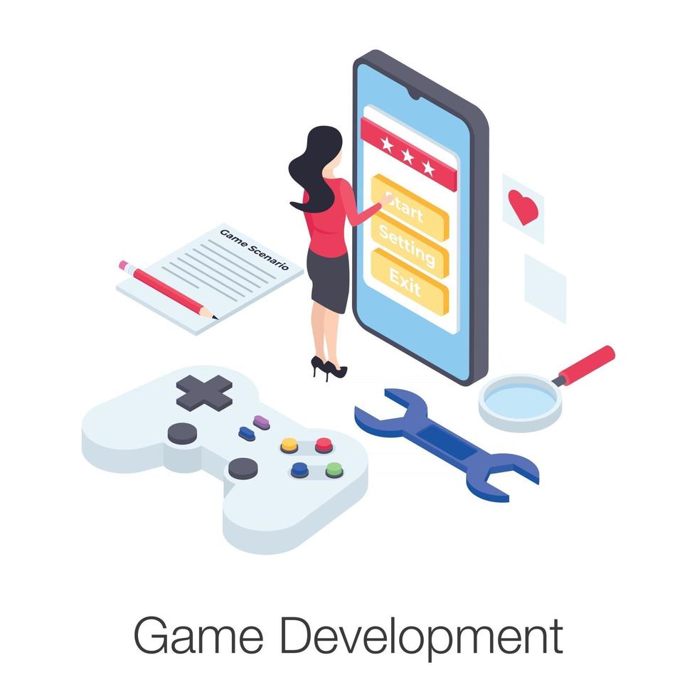 desenvolvimento de jogos para celular vetor