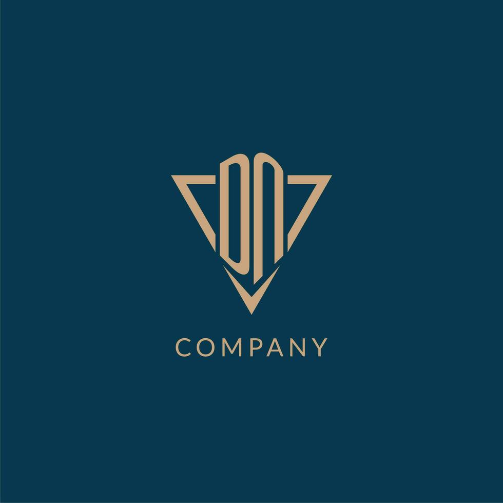 dn logotipo iniciais triângulo forma estilo, criativo logotipo Projeto vetor