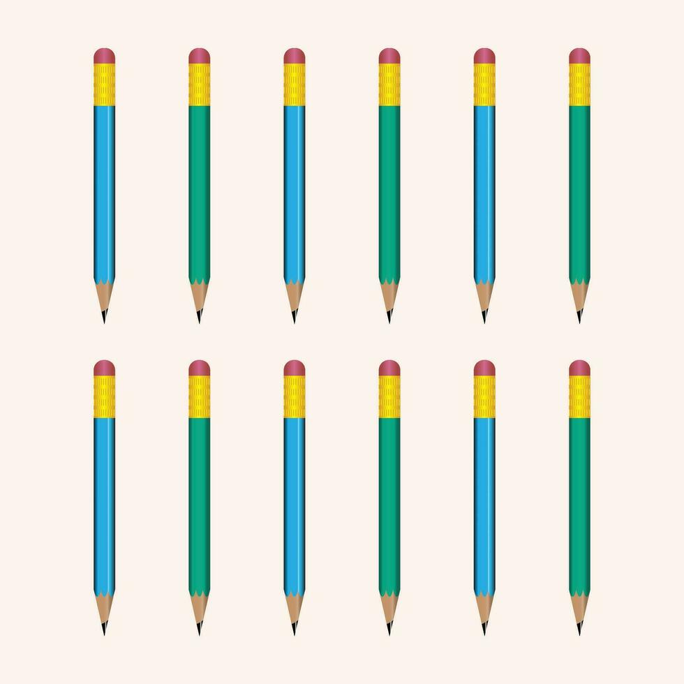 vibrante sinfonia do colorida conduzir lápis vetor