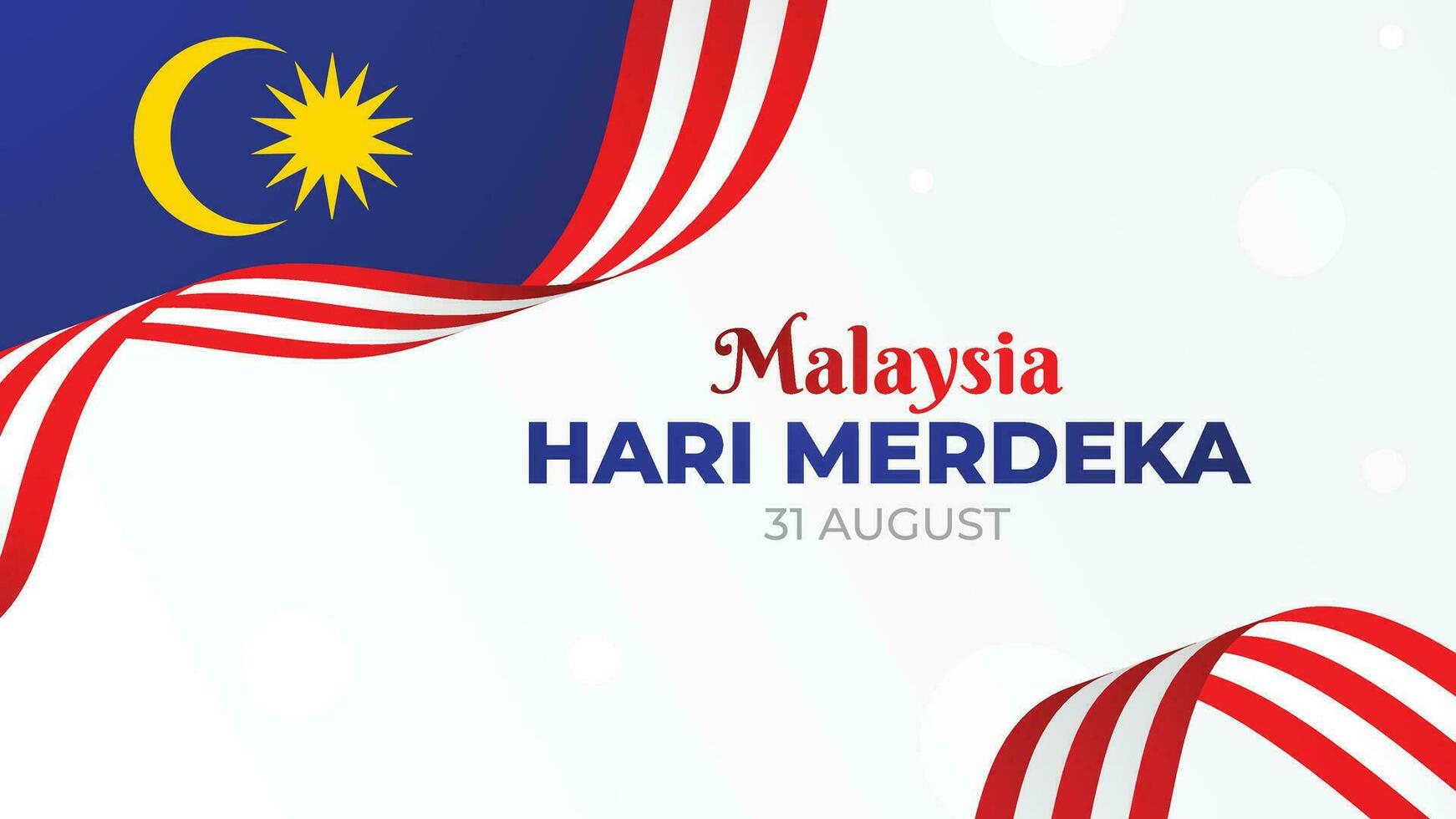 celebração do Malásia independência dia poster vetor