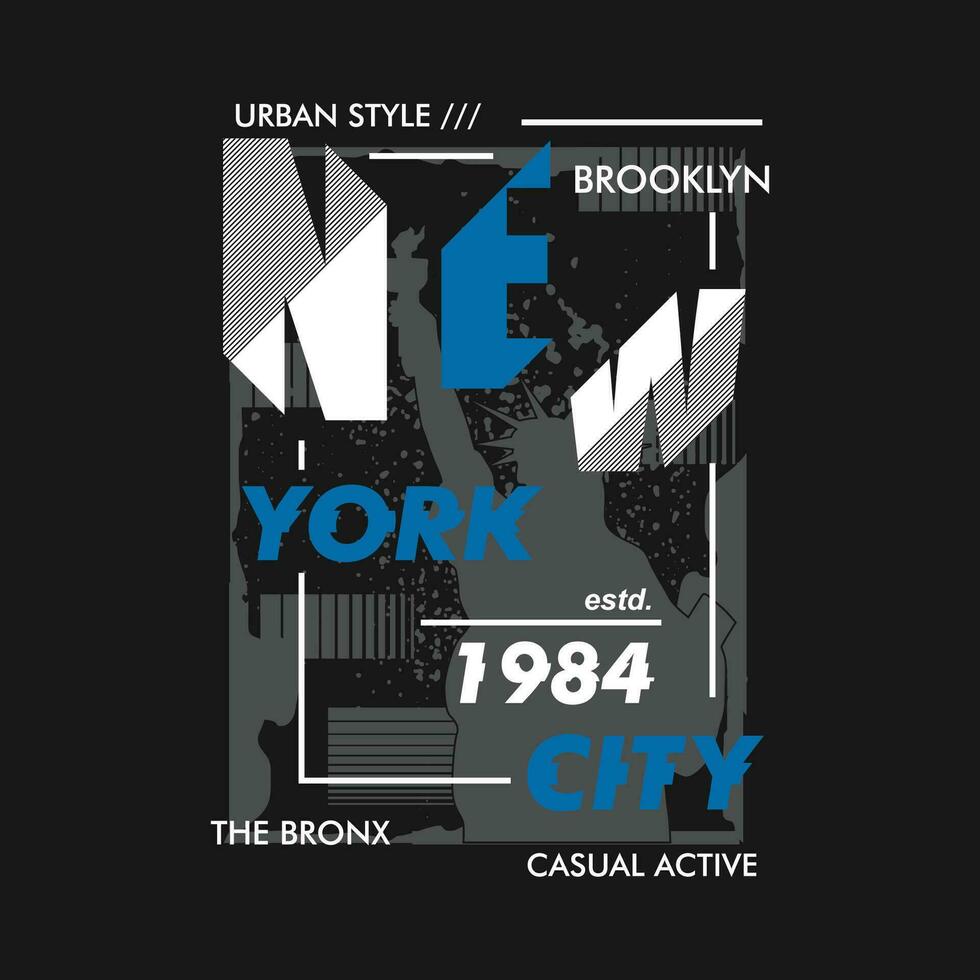 urbano estilo Novo Iorque cultura rua, plano gráfico, tipografia t camisa, vetor Projeto ilustração, Boa para casual estilo