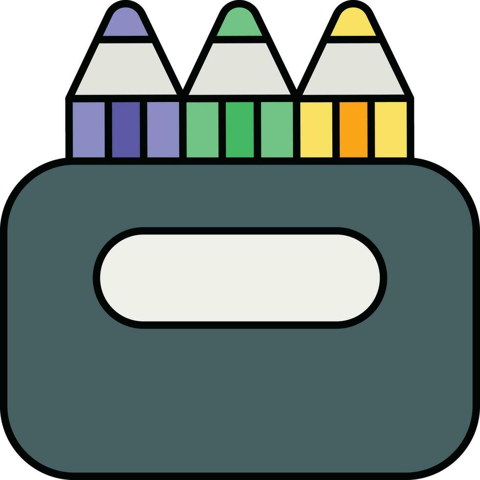 cor lápis cor esboço ícones Projeto estilo vetor