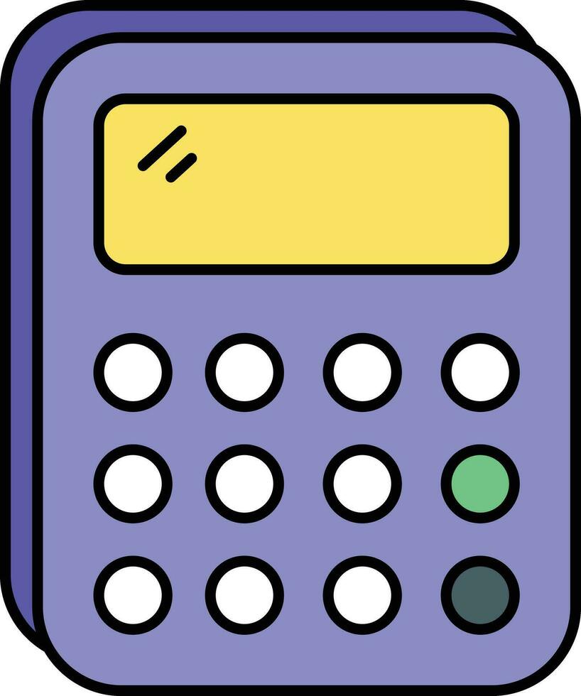 calculadora cor esboço ícone Projeto estilo vetor