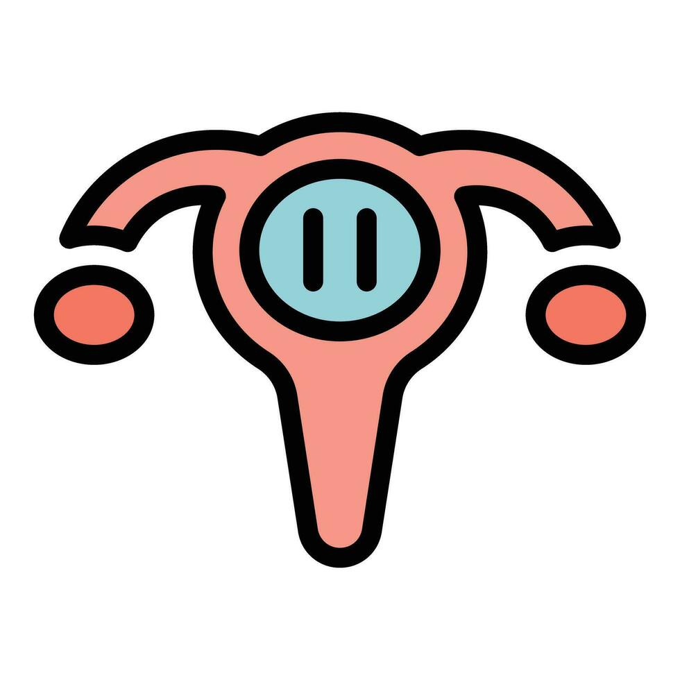 menopausa vagina ícone vetor plano