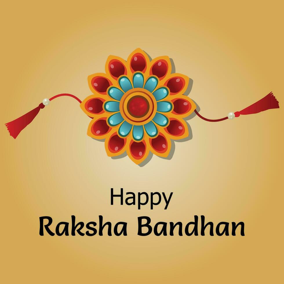 feliz raksha bandhan indiano hindu festival celebração vetor Projeto