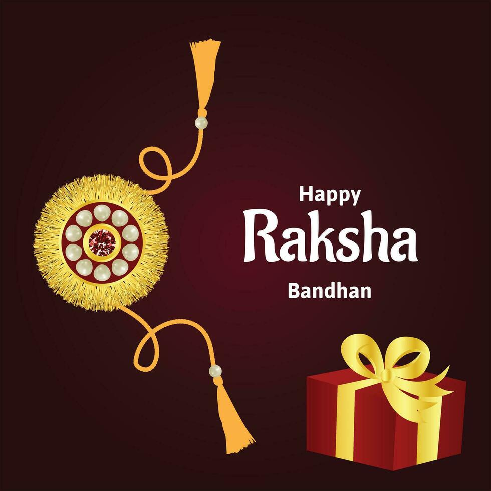 feliz raksha bandhan indiano hindu festival celebração vetor Projeto