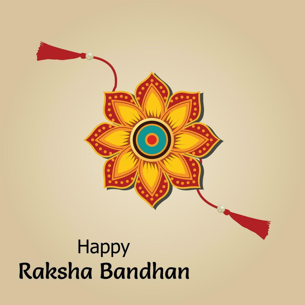 feliz raksha bandhan indiano hindu festival celebração vetor Projeto