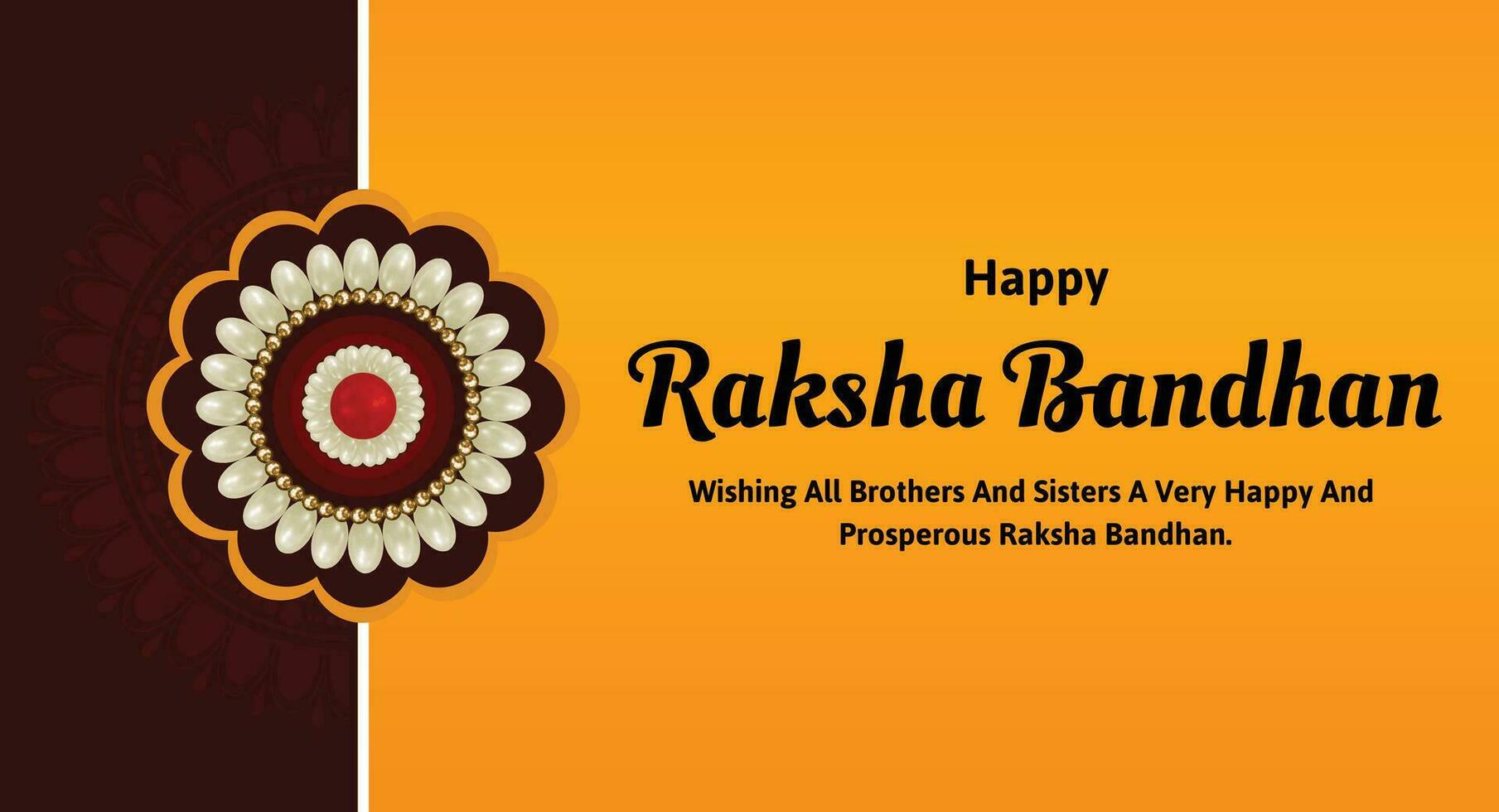 feliz raksha bandhan indiano hindu festival celebração vetor Projeto