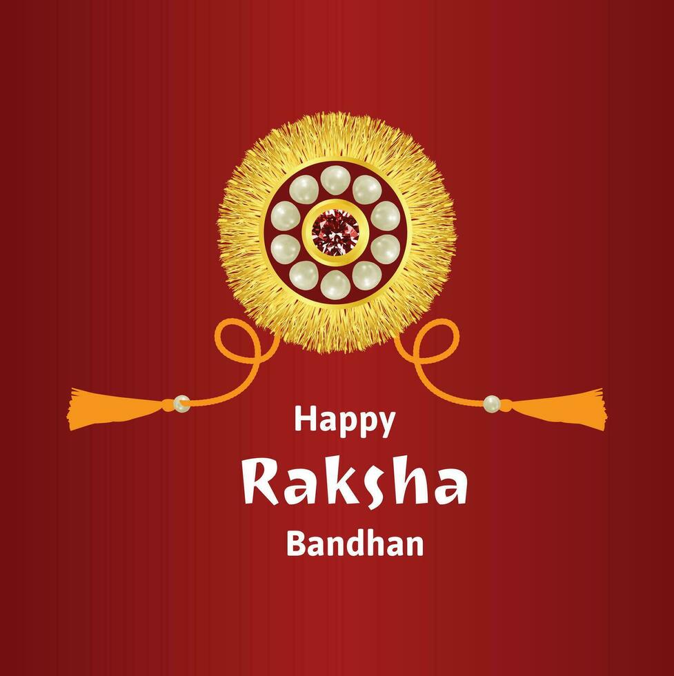 feliz raksha bandhan indiano hindu festival celebração vetor Projeto