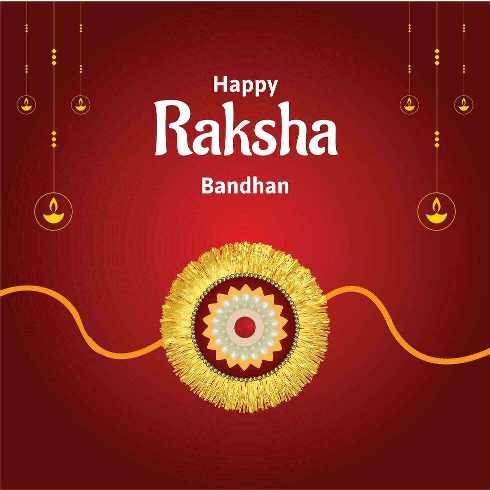 feliz raksha bandhan indiano hindu festival celebração vetor Projeto