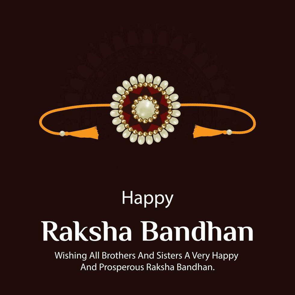 feliz raksha bandhan indiano hindu festival celebração vetor Projeto