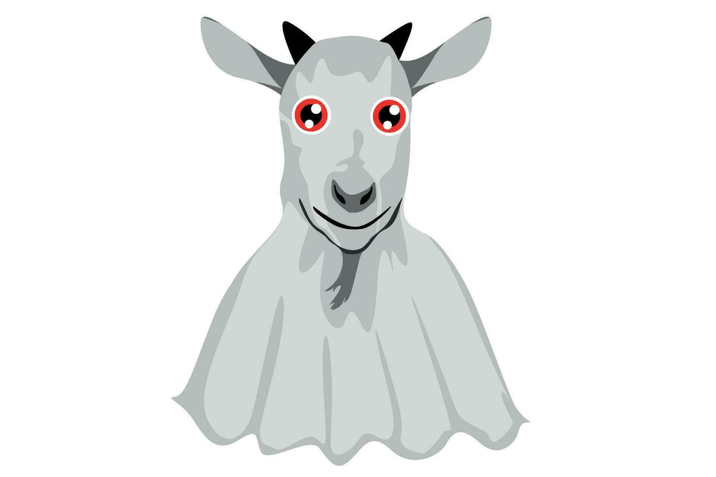 fofa fantasma bode svg, dia das Bruxas SVG vetor