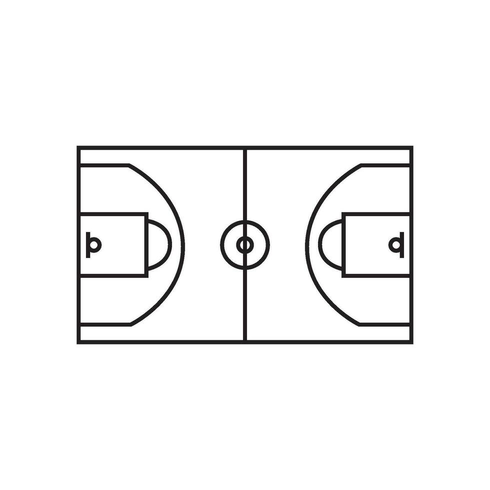 basquetebol quadra ícone vetor