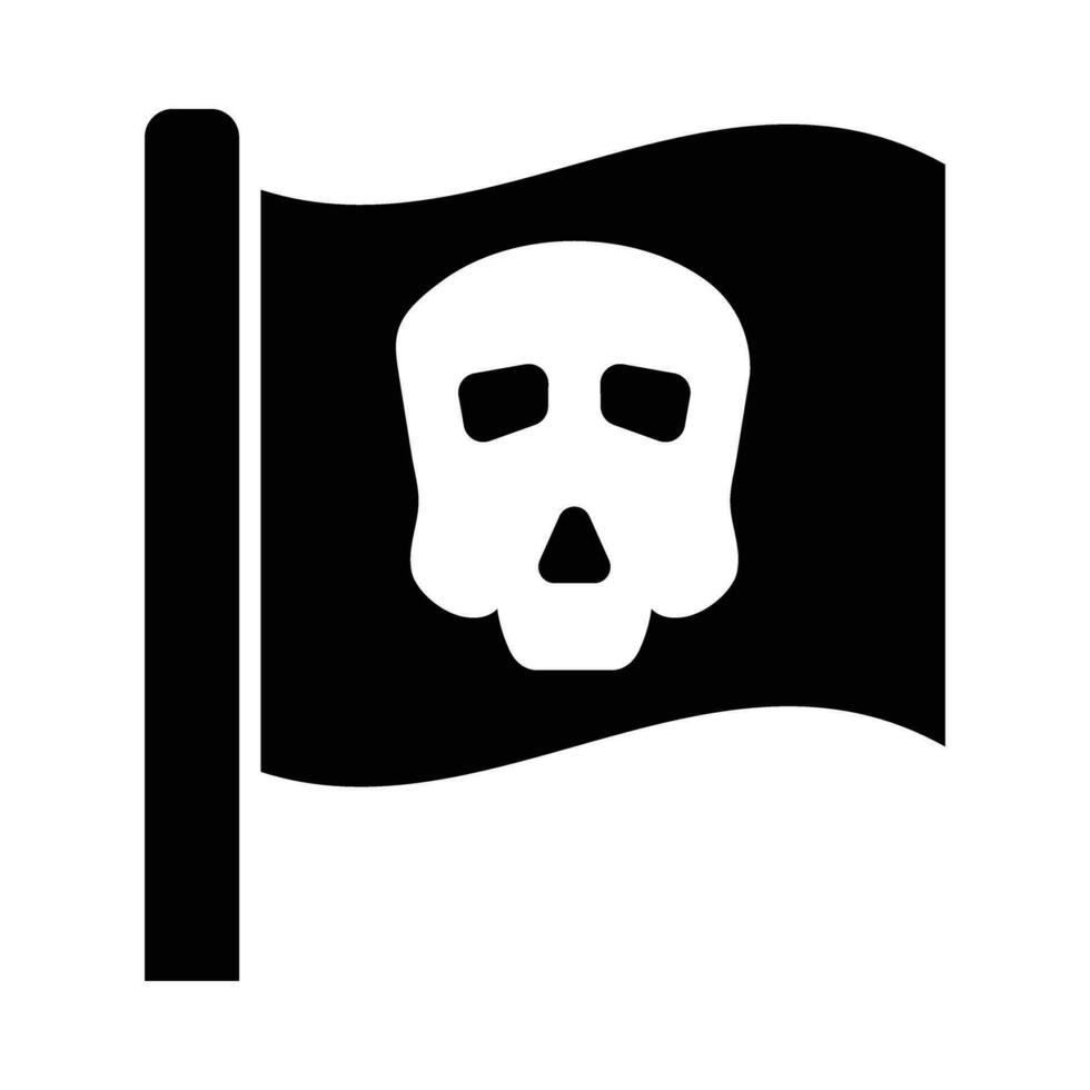 pirata bandeira vetor glifo ícone para pessoal e comercial usar.