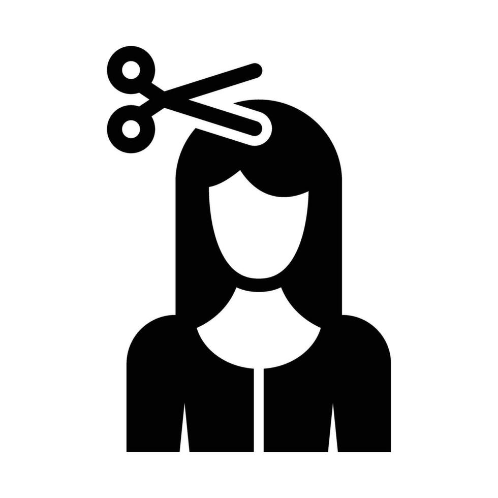 cabelo cortar vetor glifo ícone para pessoal e comercial usar.
