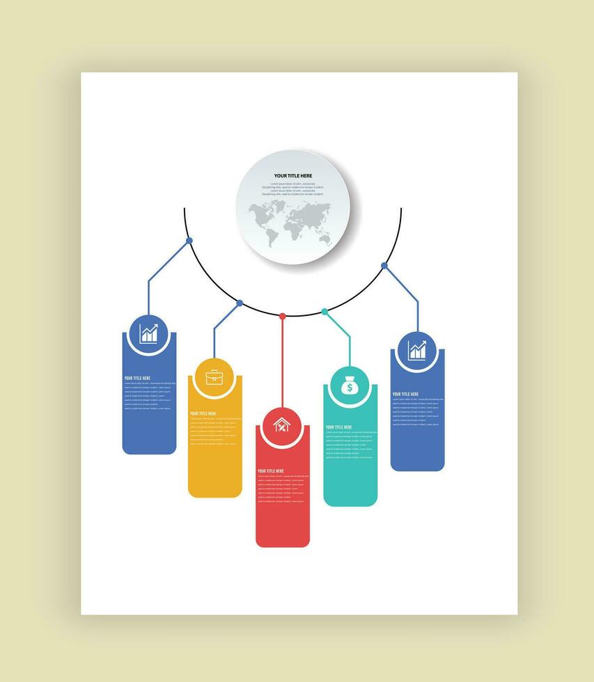 o negócio infográficos modelo Projeto com vetor