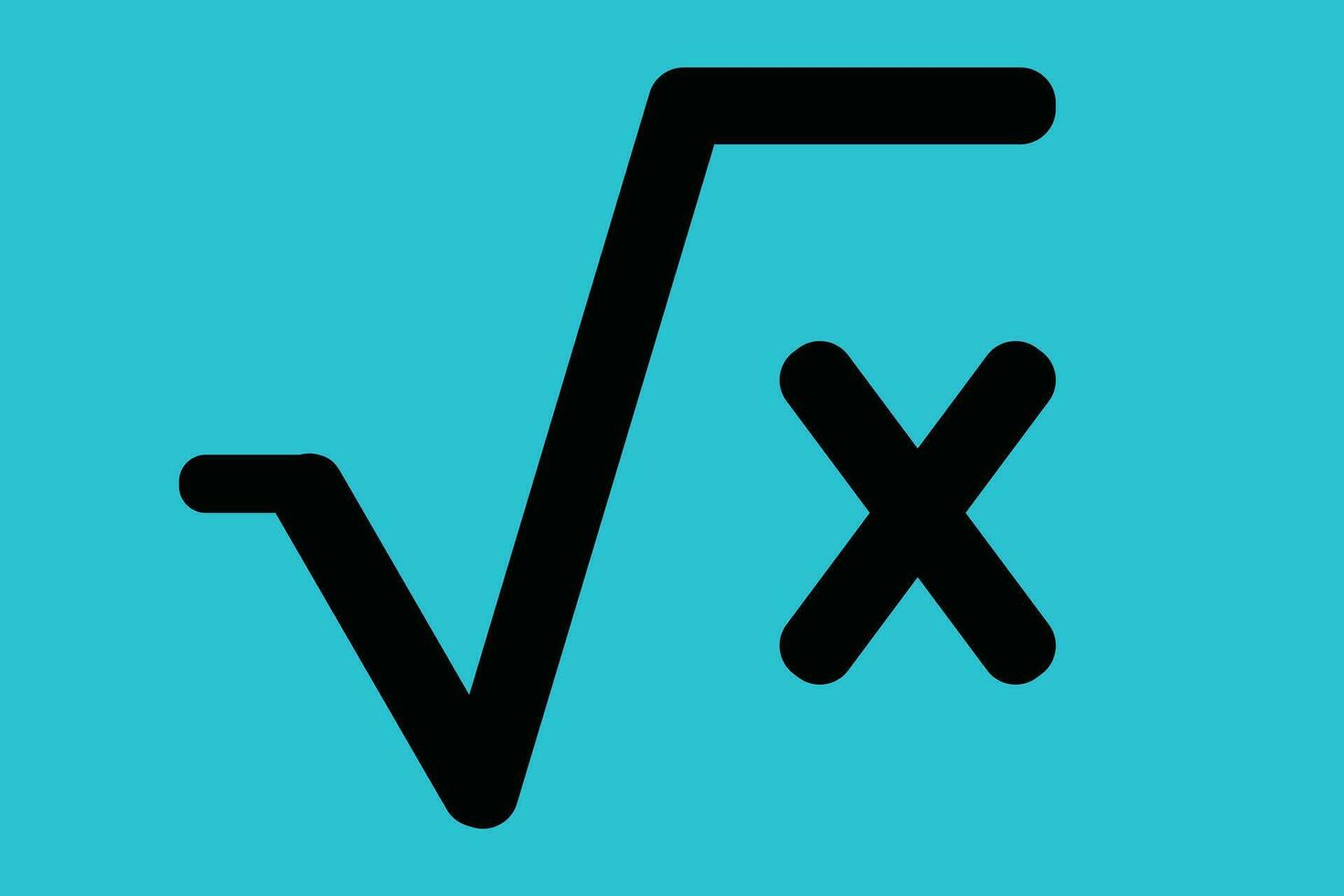 quadrado raiz vetor ícone matemática logotipo