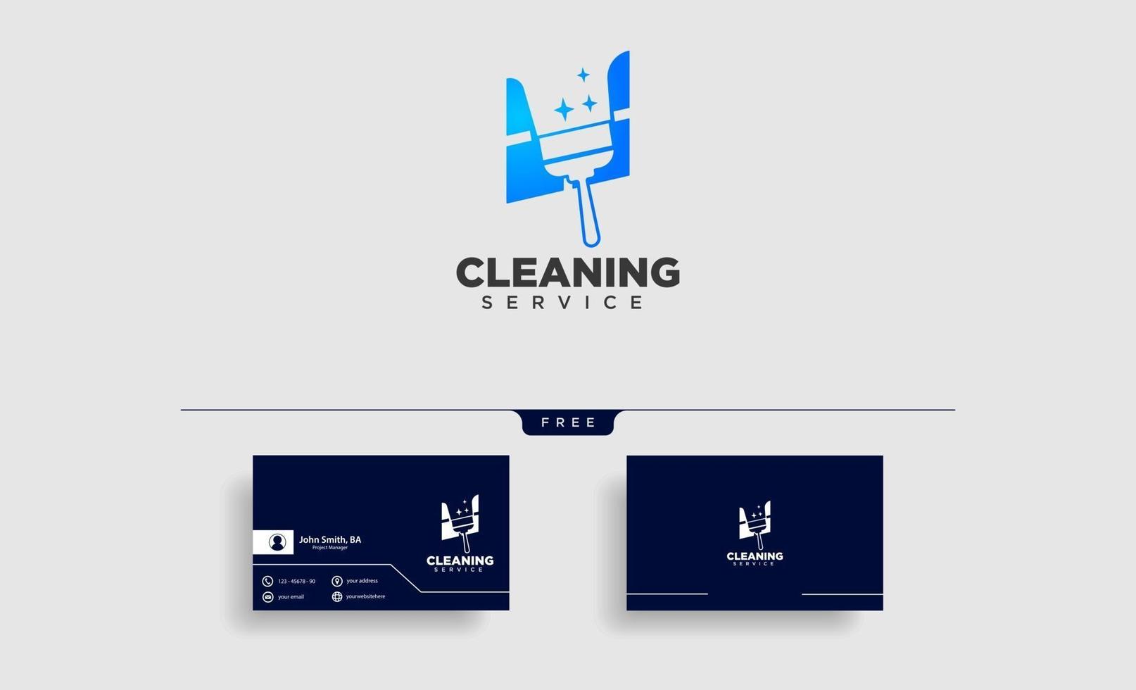 limpeza serviço casa eco logotipo modelo ilustração vetorial ícone elemento isolado vetor