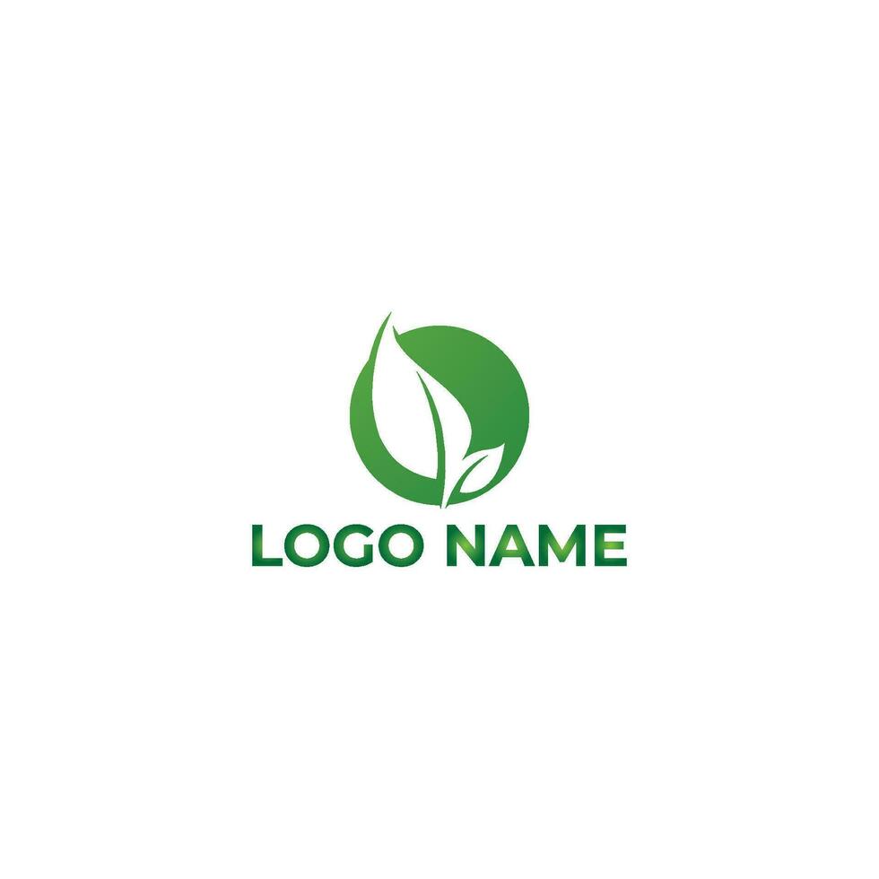 vetor folha logotipo vetor conceito elemento logotipo com orgânico folha