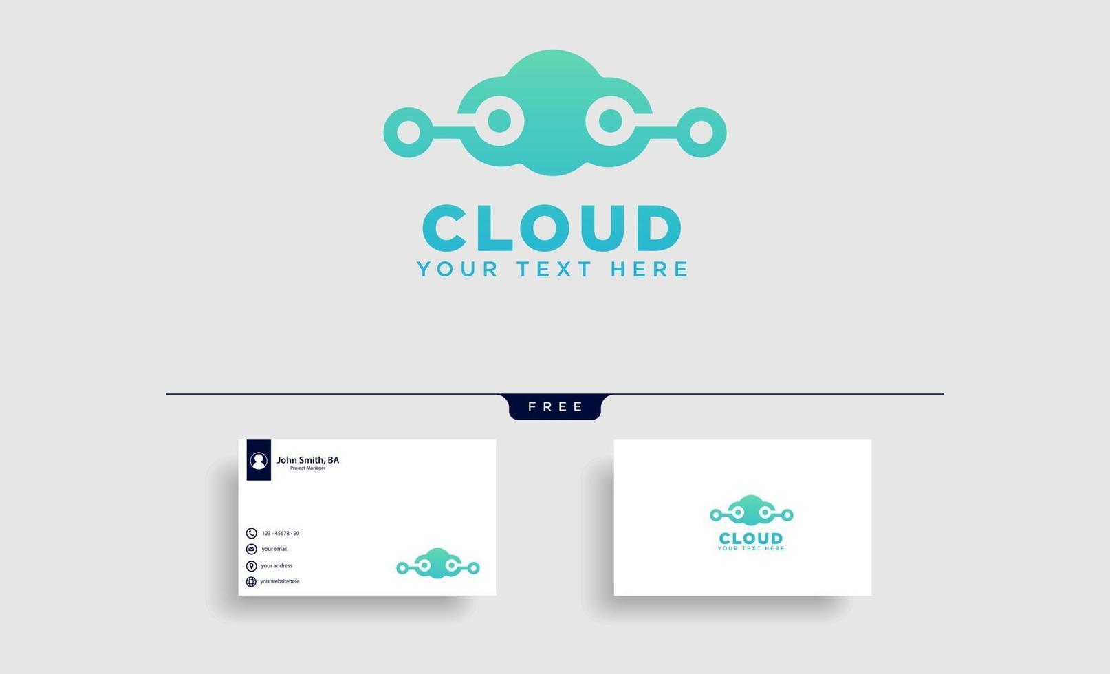 nuvem conexão comunicação criativo logotipo modelo ilustração vetorial ícone elemento isolado vetor