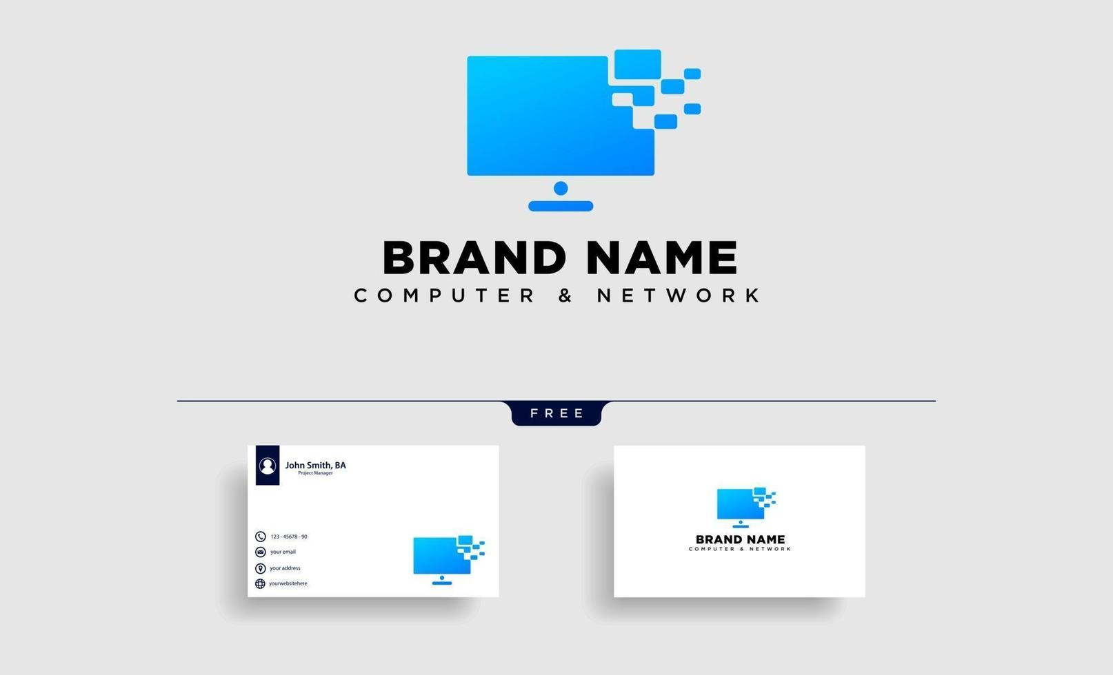 monitorar tecnologia digital modelo de logotipo ilustração vetorial ícone elemento isolado vetor