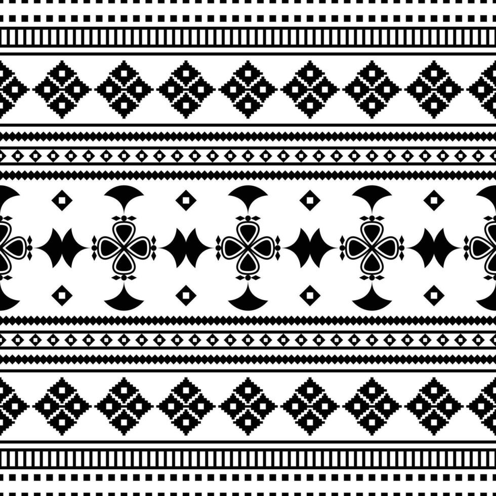 nativo americano geométrico étnico padronizar dentro Preto e branco cores. desatado tribal padronizar com asteca e navajo motivos Projeto para têxtil e decoração. vetor