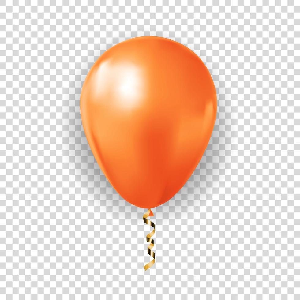 balão 3D realista para festa ou feriado ou aniversário ou cartão promocional vetor