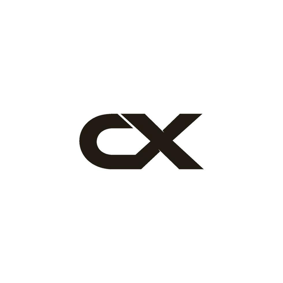 letra cx vetor de logotipo de design geométrico simples simples