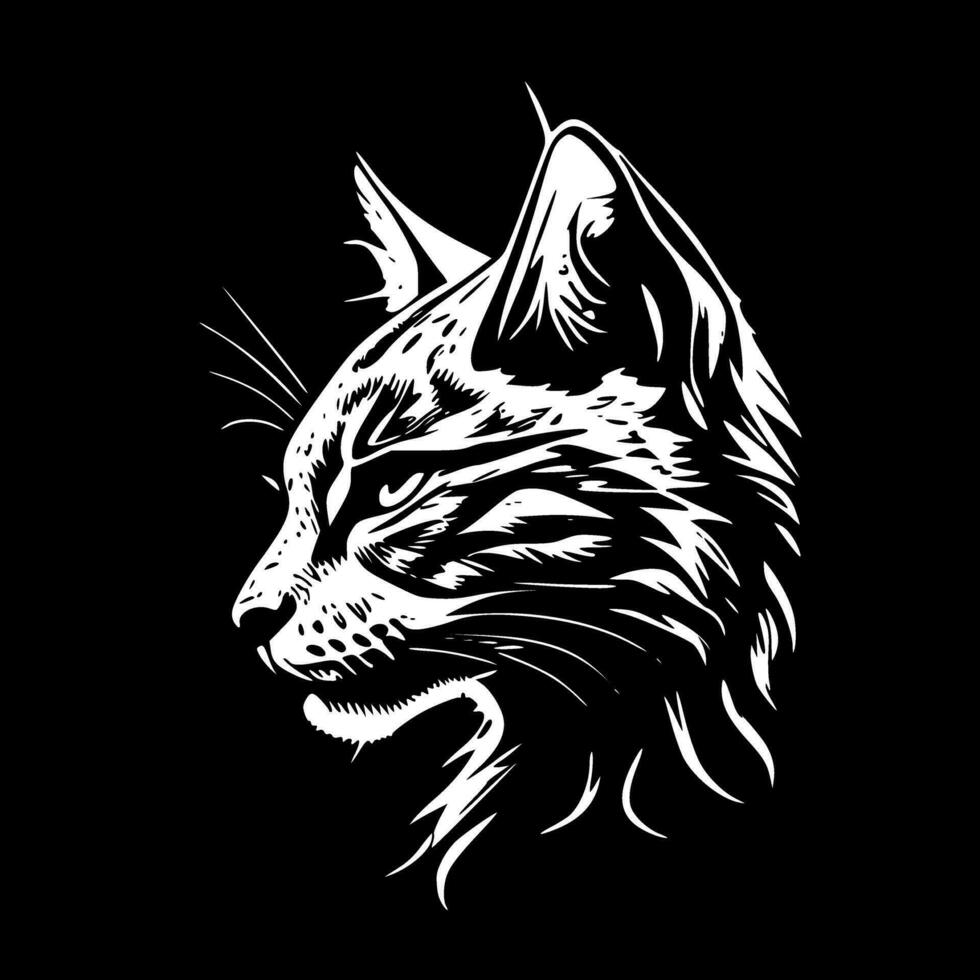 gato selvagem - minimalista e plano logotipo - vetor ilustração