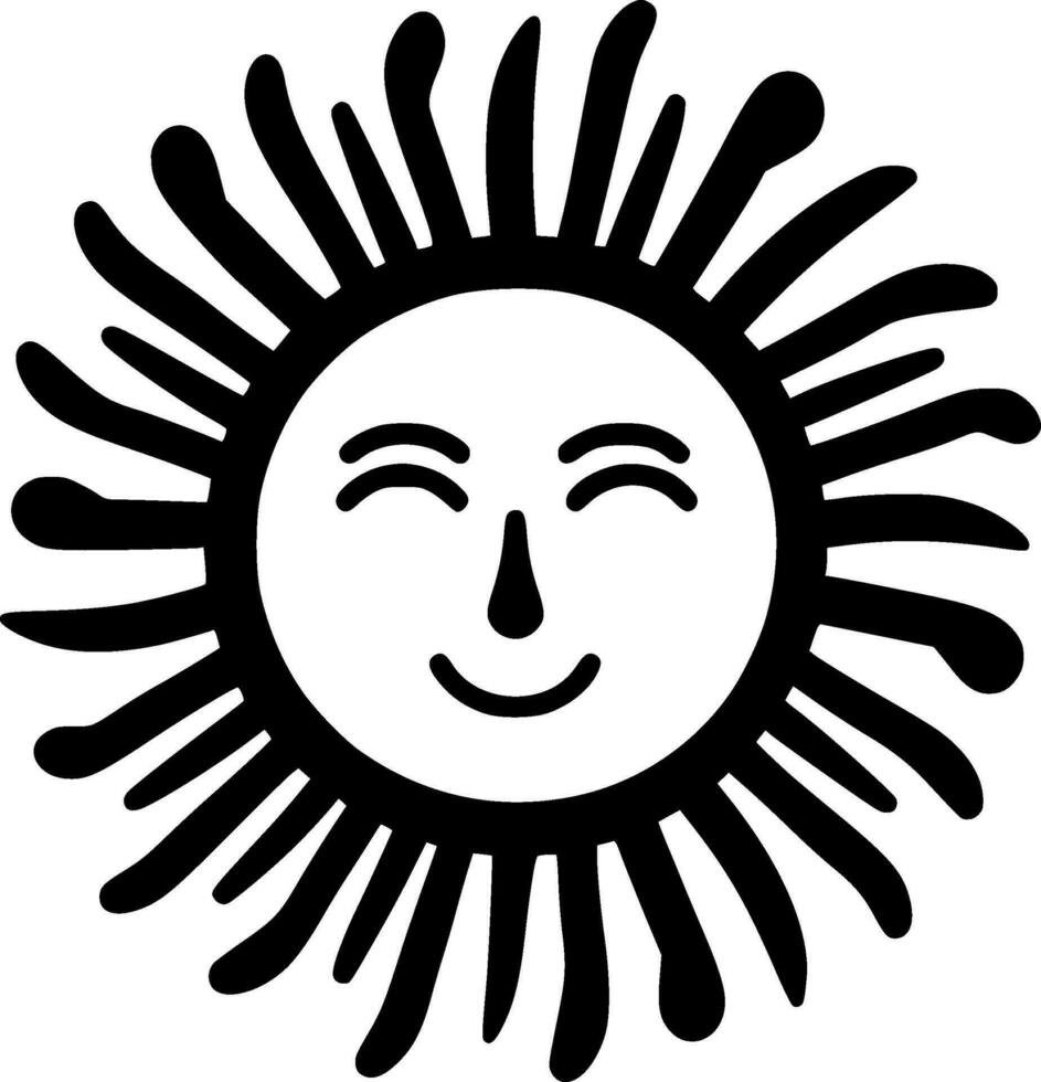Sol - minimalista e plano logotipo - vetor ilustração