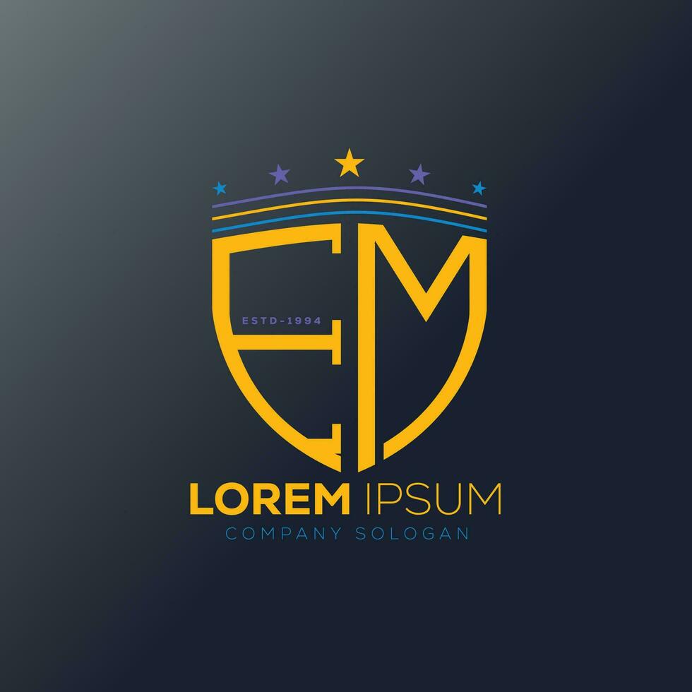 em carta segurança escudo moderno logotipo Projeto vetor