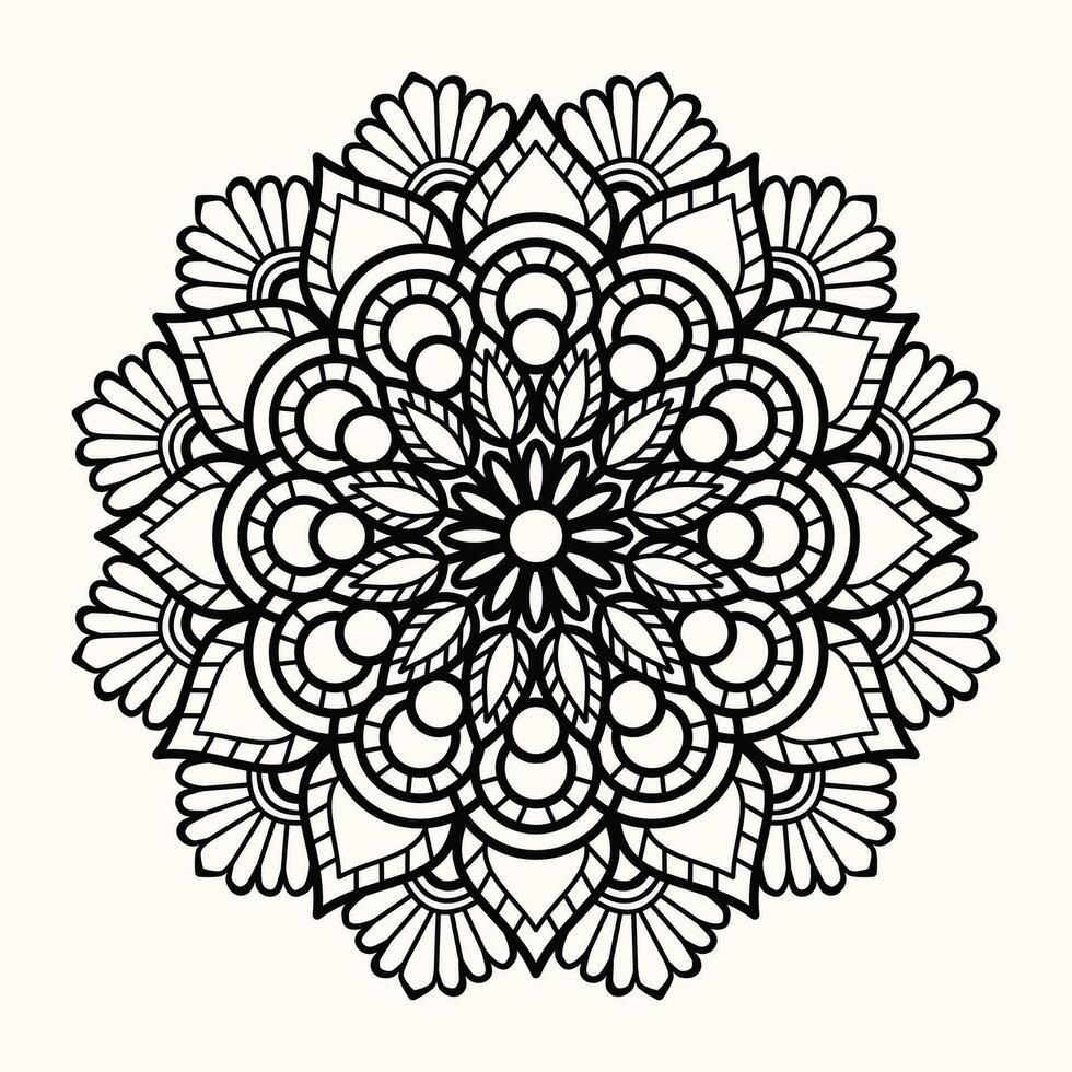 papel corte mandalas para relaxamento e meditação coloração livro vetor