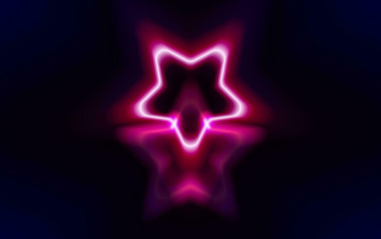 abstrato Estrela ilustração com néon estilo em Sombrio fundo. vetor