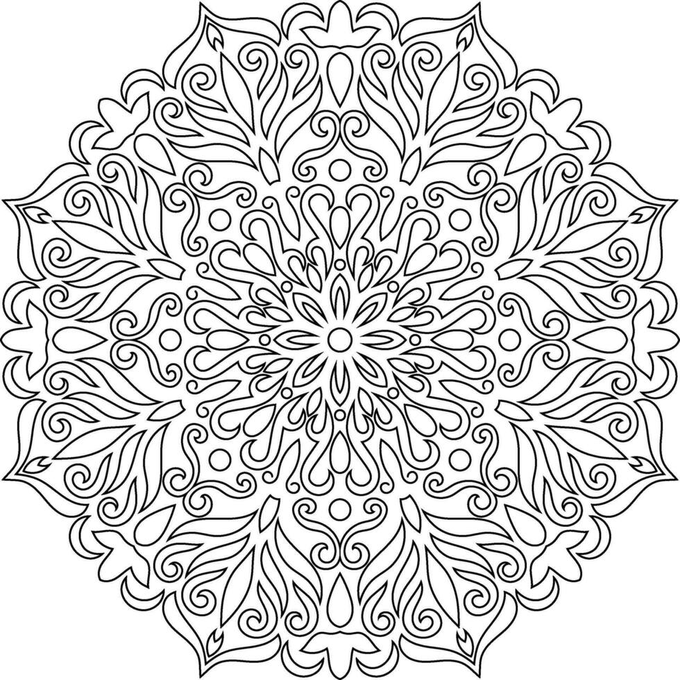mandala. étnico decorativo elemento. mão desenhado pano de fundo. islamismo, árabe, indiano, otomano motivos. vetor