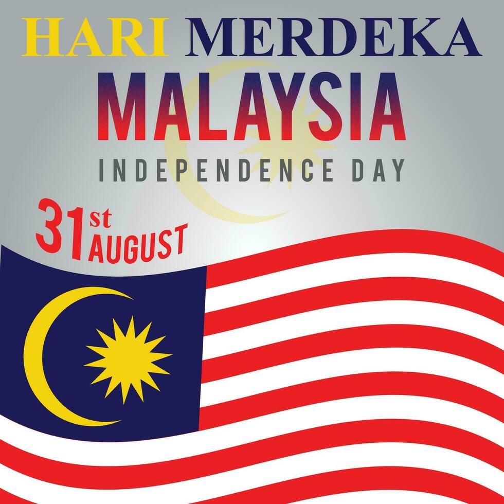 vetor hari merdeka Malásia independência dia modelo