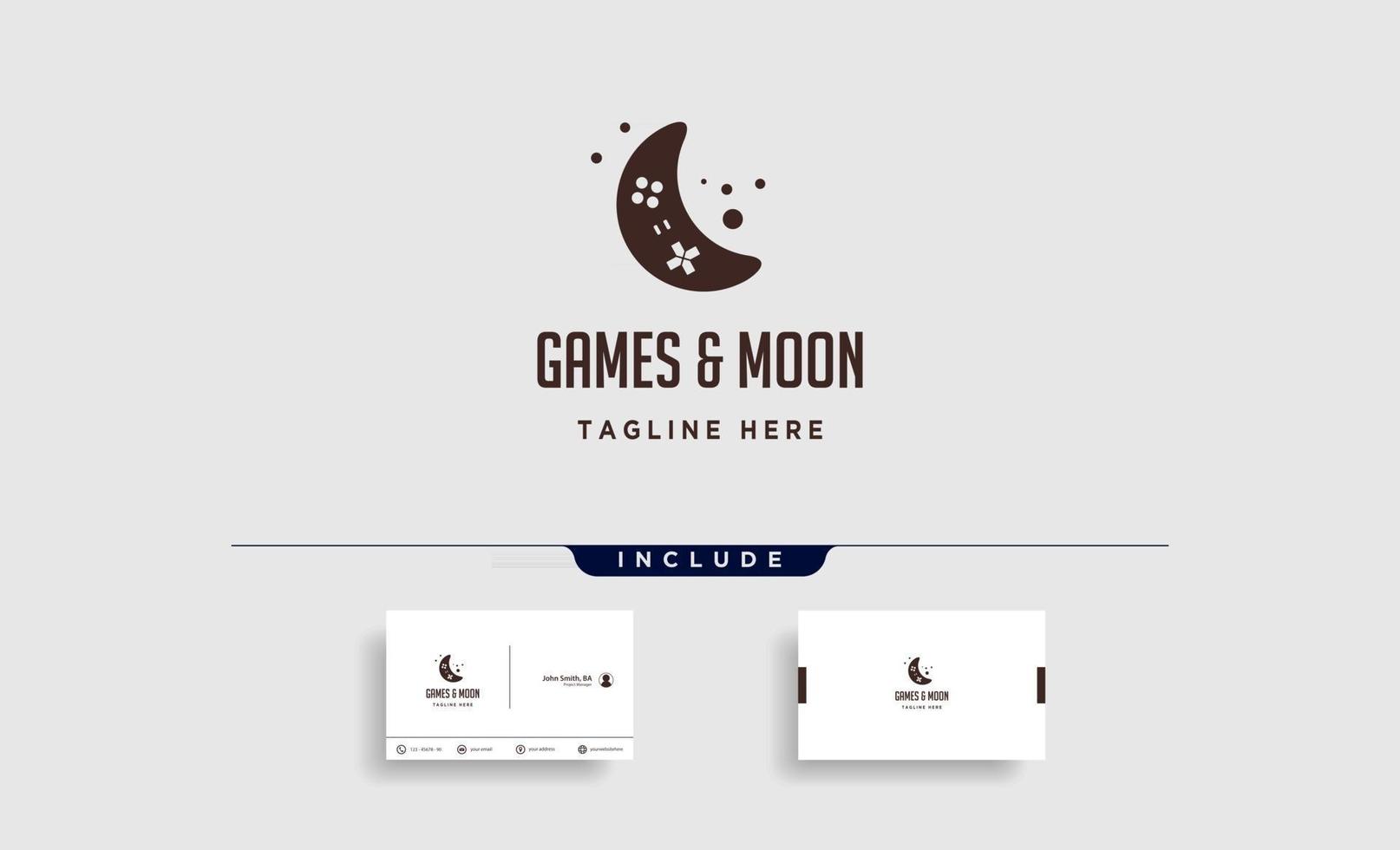 lua jogo logotipo modelo de design ilustração vetorial ícone elemento vetor