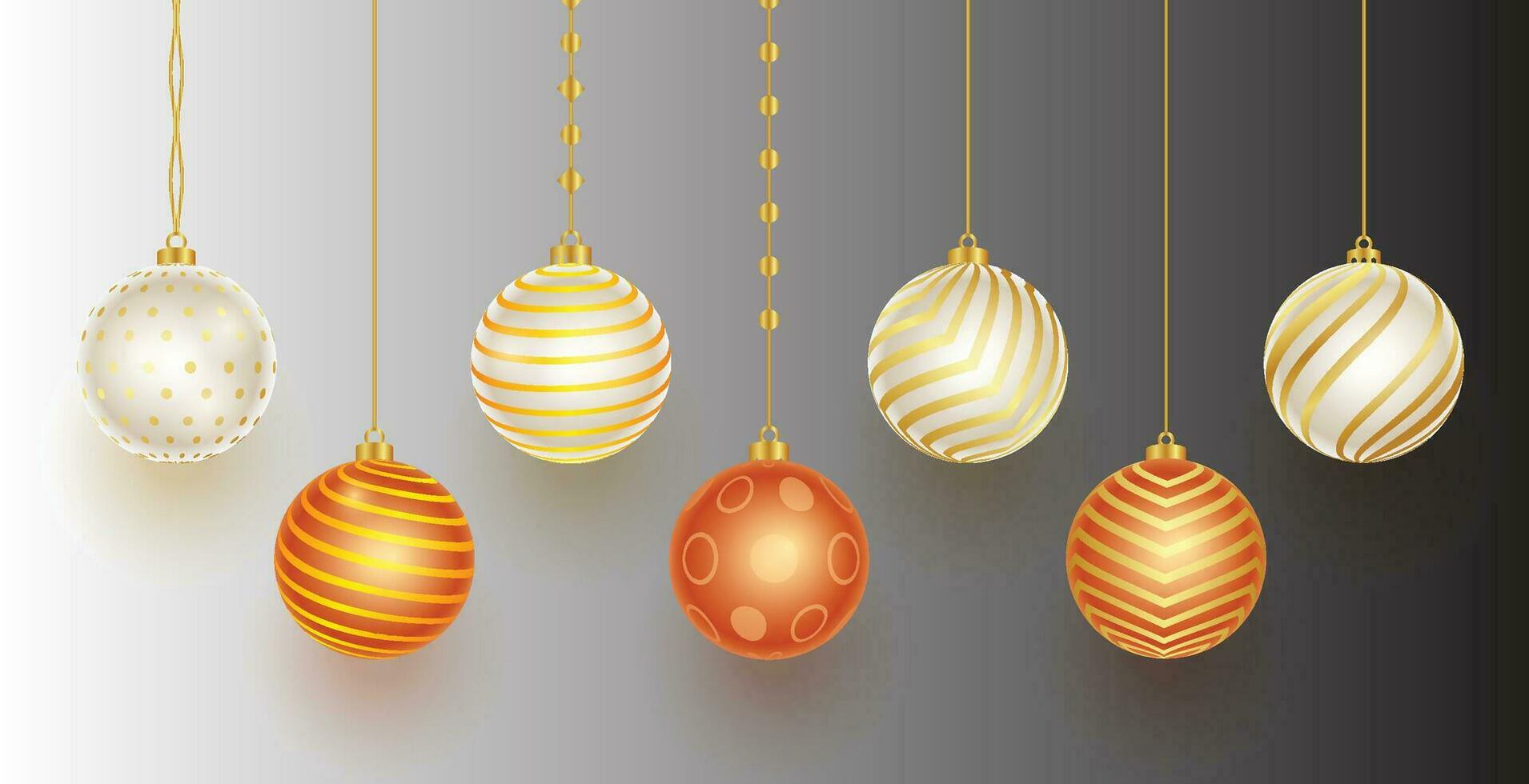 colorida brilhante brilhando Natal bolas. natal vidro bola. feriado decoração modelo. vetor ilustração.