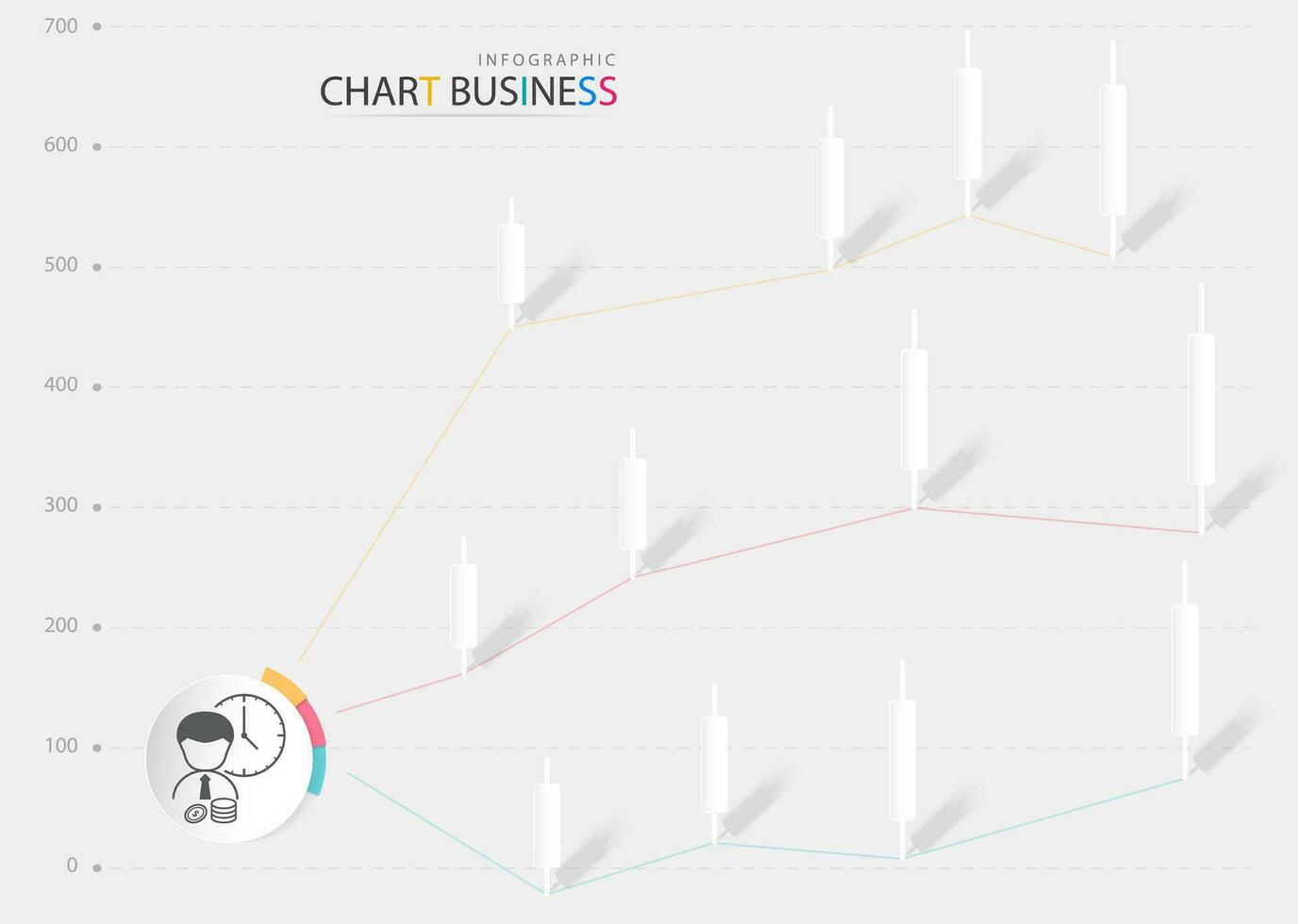 gráficos infográfico o negócio papel corte.estatística e moderno gráfico apresentação dados marketing vetor