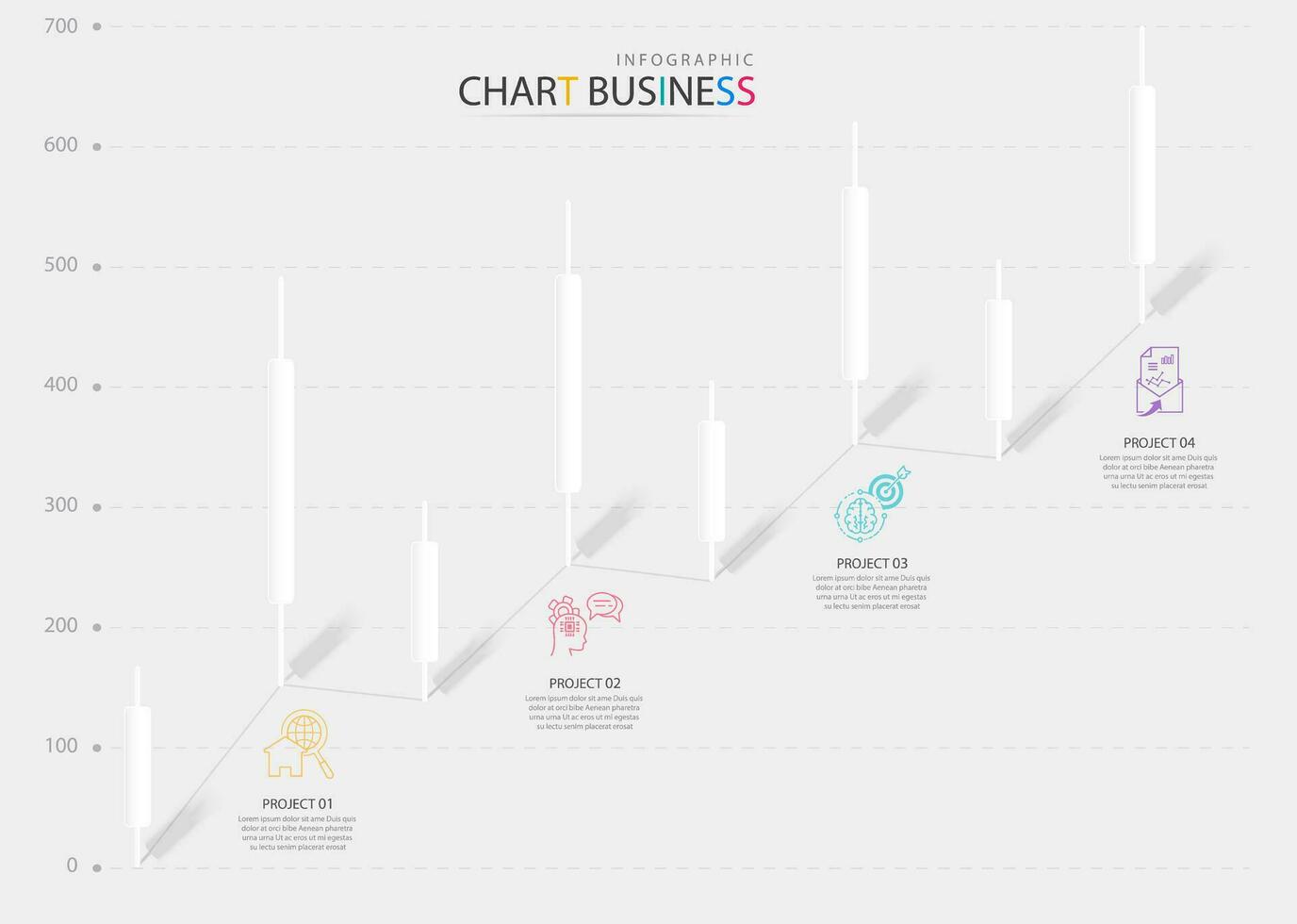 gráficos infográfico o negócio papel corte.estatística e moderno gráfico apresentação dados marketing vetor