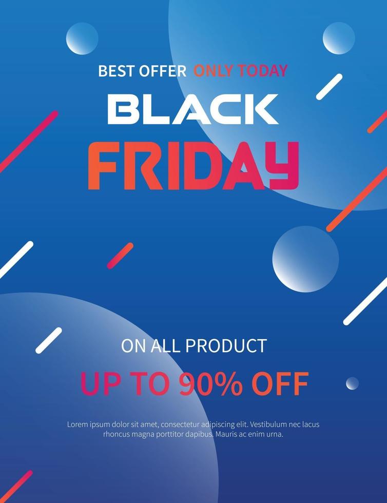 banner ou pôster de publicidade da promoção black friday vetor