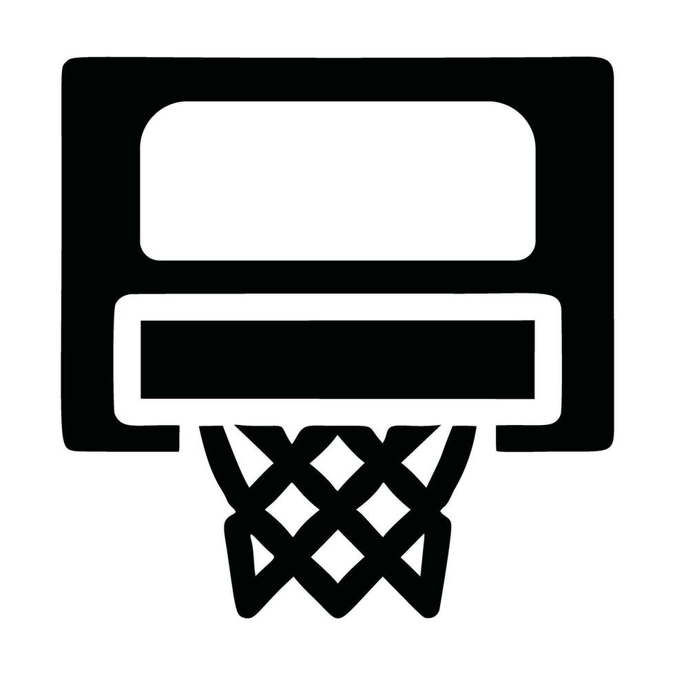 basquetebol aro ícone sobre branco fundo vetor