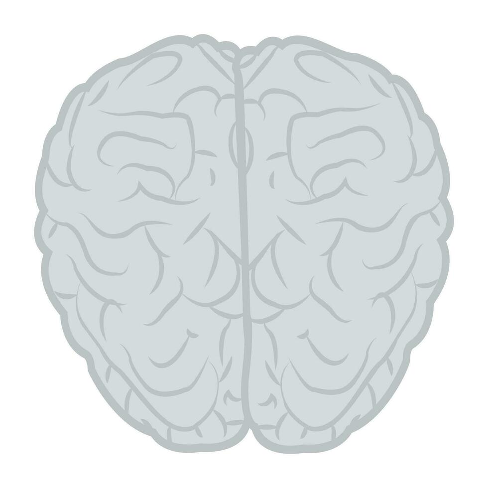 uma simples plano ícone Projeto do humano cérebro vetor