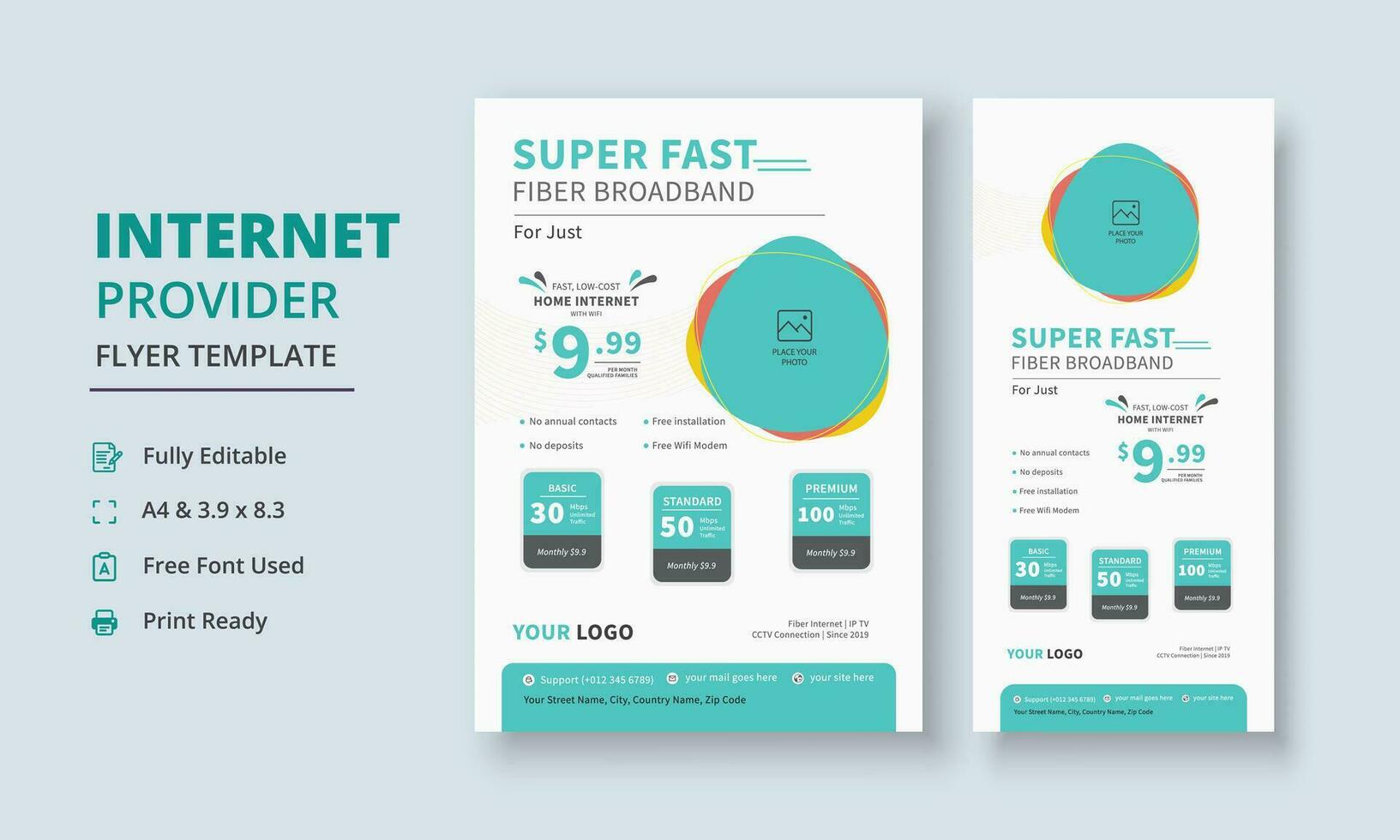 super velozes fibra banda larga folheto, Internet serviço fornecedor folheto modelo, Internet serviço fornecedor dl folheto, Internet serviço fornecedor lista acima bandeira, dl folheto, lista acima bandeira vetor