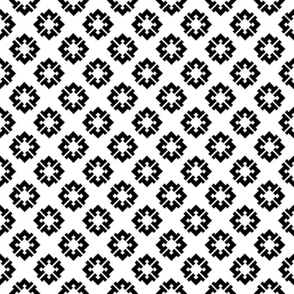 padrão abstrato sem emenda preto e branco. fundo e pano de fundo. design ornamental em tons de cinza. vetor