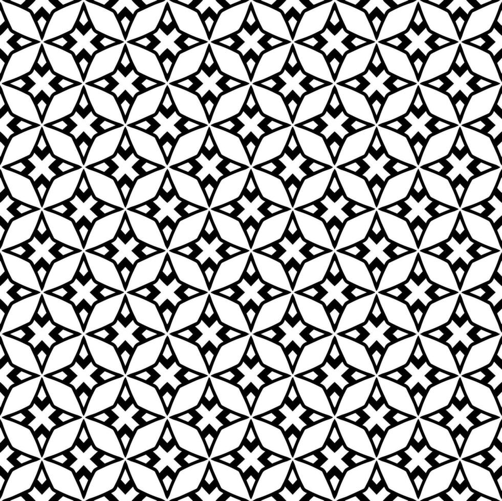 textura padrão sem costura preto e branco. design gráfico ornamental em tons de cinza. ornamentos em mosaico. modelo de padrão. vetor