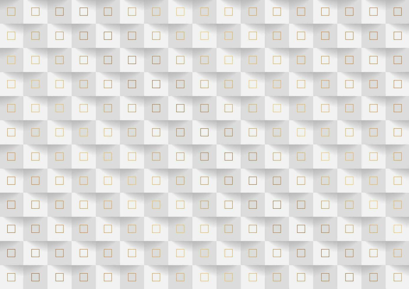 branco abstrato mosaico fundo com dourado quadrados vetor