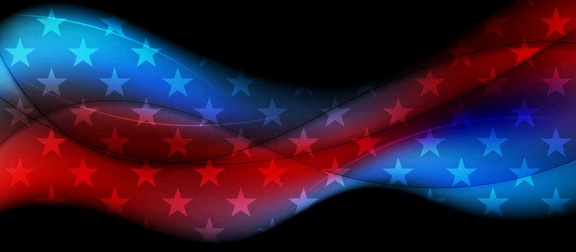 EUA bandeira cores e estrelas abstrato ondulado americano fundo vetor